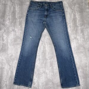 Levis 527 Jeans Mens 34x34 Blue Slim Fit Boot Cut Cowboy Casual Denim Western